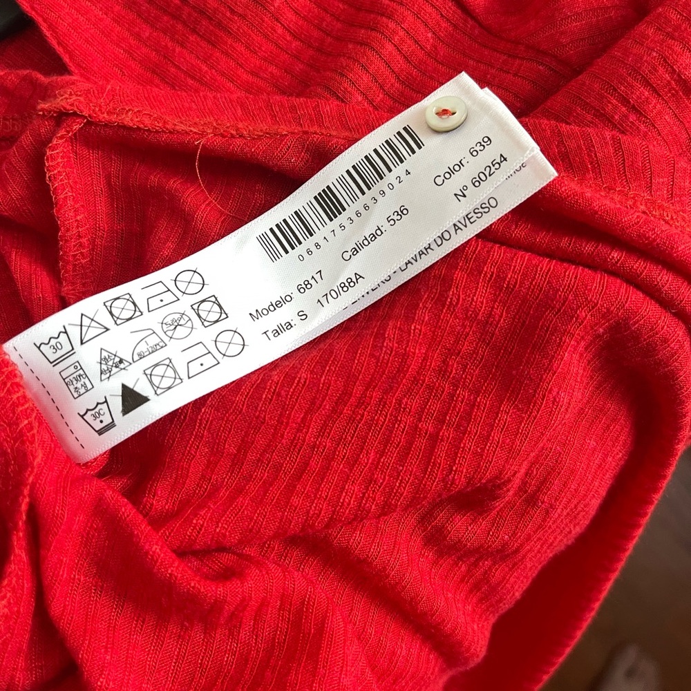 Massimo Dutti Red Button-Up Women's Top / Size S - Picture 4 of 6
